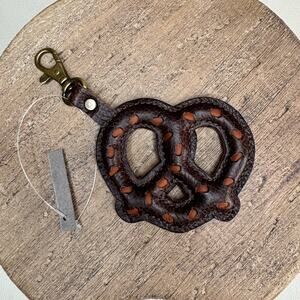 Portland Leather Pretzel Keychain Charm FAST SHIP  Coldbrew Pretzel NEW